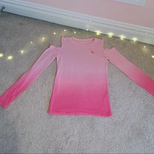 Abercrombie Ombré Cut Out Shoulder Long Sleeve
